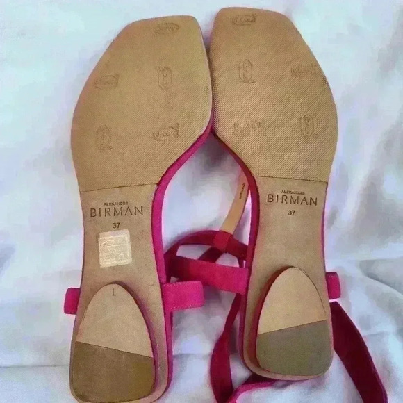 Alexandre Birman Hot Pink Seude Sandals Designer Shoes US 6.5 - Picture 6 of 6